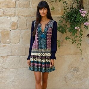 Label Ritu Kumar printed long sleeve dress 3